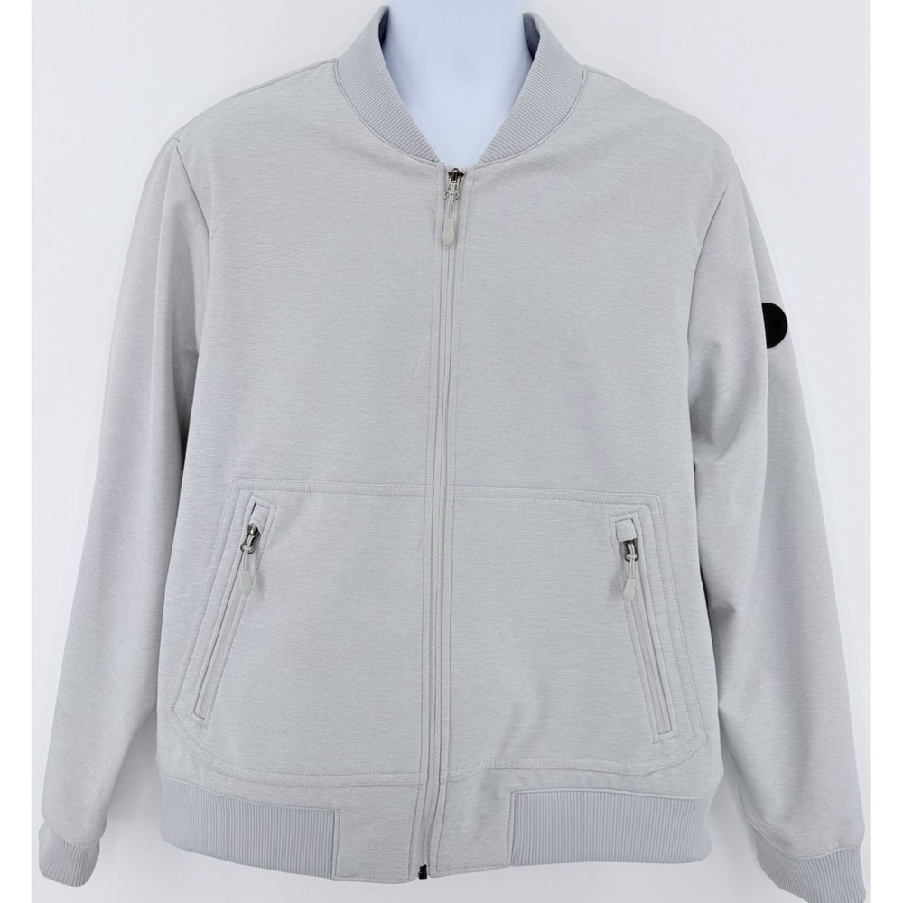 William Rast Jacket Men's L Gray Fleece Lined Zip Bomber